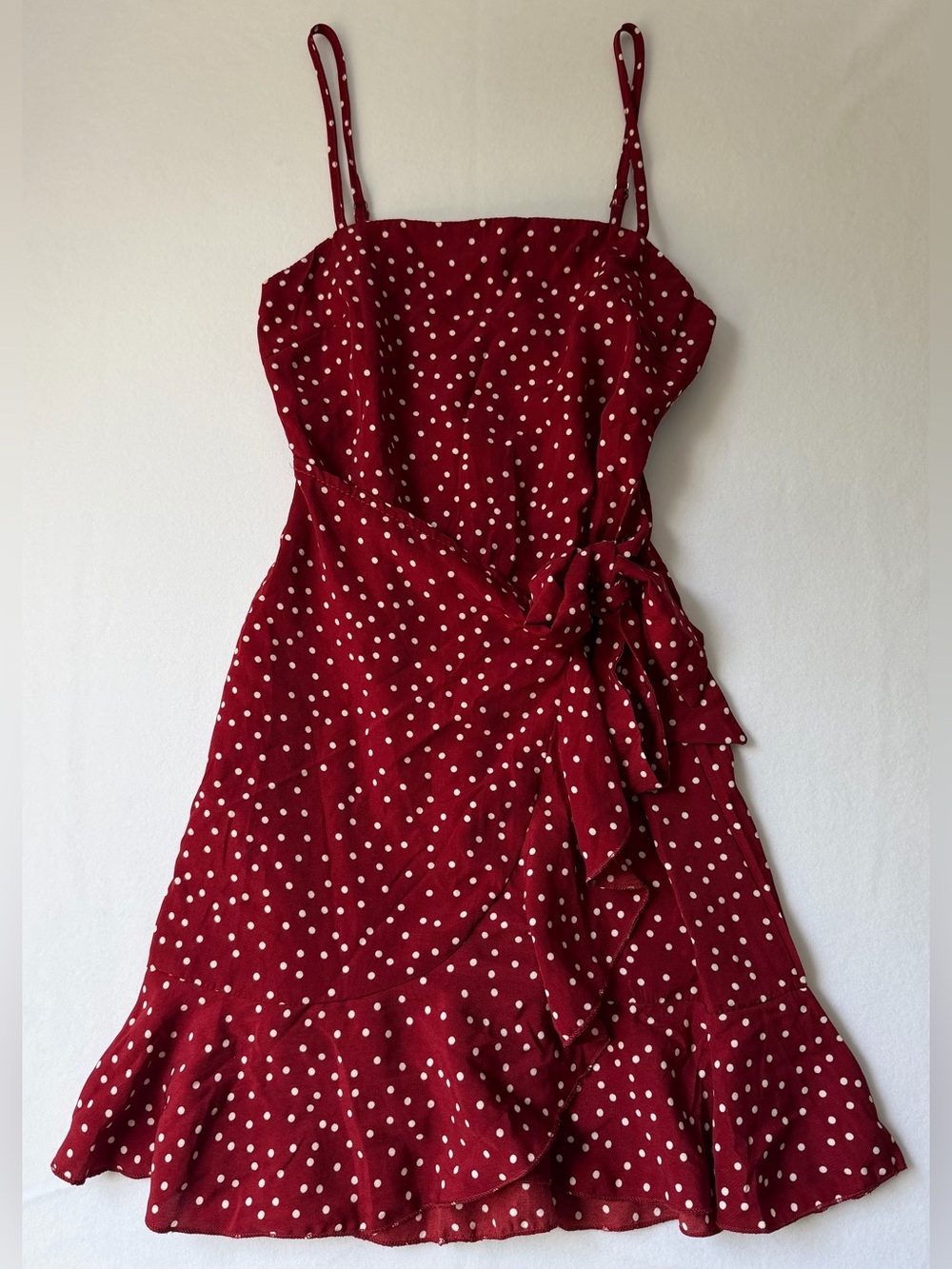 Princess Polly Caesura Polka Dot Tie-Waist Mini Dress